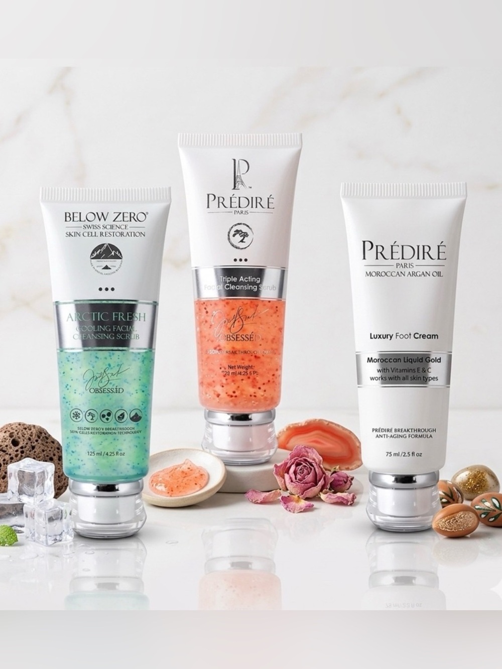 🔥Predire BUNDLE🔥 Stem Cell/Retinol Scrub, Hand& Foot Cream, Arctic Blast Scrub